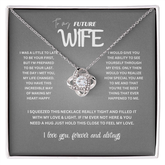To My Beautiful Future Wife Necklace - A Thoughtful Gift for Your Fiancé | Unique Message Card Included"