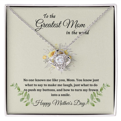 Necklace for Mom, Surprise Mom with a Love Knot Necklace - A Personalized Gift for Mother's Day , Mothers Day Gift From Son Daughter, Mother's day gift SNJW23-170310