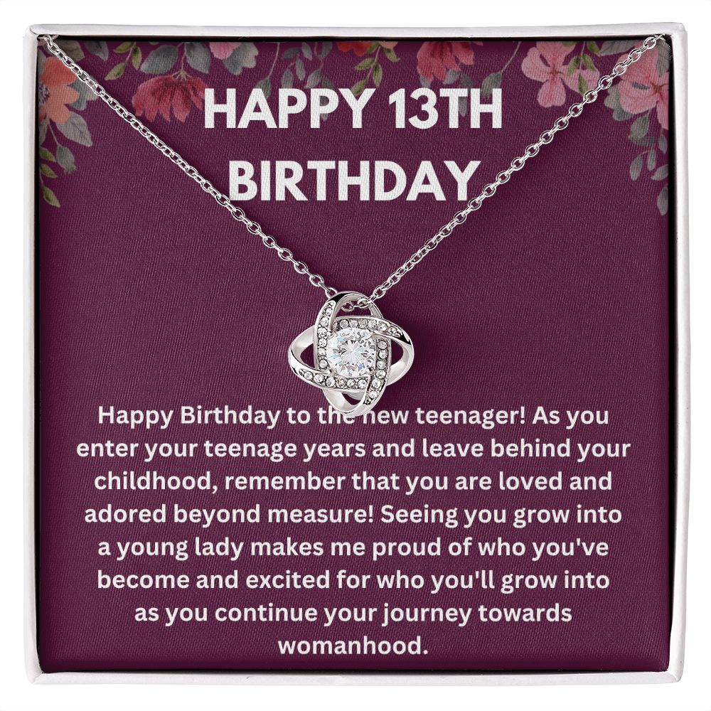 Personalized 13th Birthday Necklace for Girls - Unique Gift Idea for 13 Year Olds