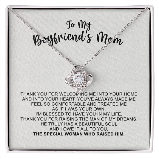 To My Boyfriend's Mom Gift for Boyfriend's Mom, Future Mom Gift | Love Knot Necklace 03123 ttstore-0312-03x30 B0BNXHMKP5