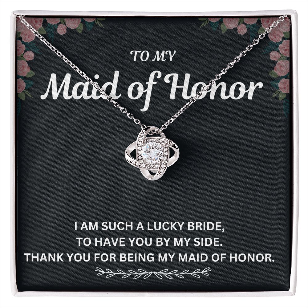 Elegant Maid of Honor Necklace - A True Friend Deserves the Best - A Heartfelt Gift for Your Maid of Honor