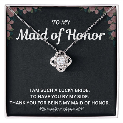 Elegant Maid of Honor Necklace - A True Friend Deserves the Best - A Heartfelt Gift for Your Maid of Honor