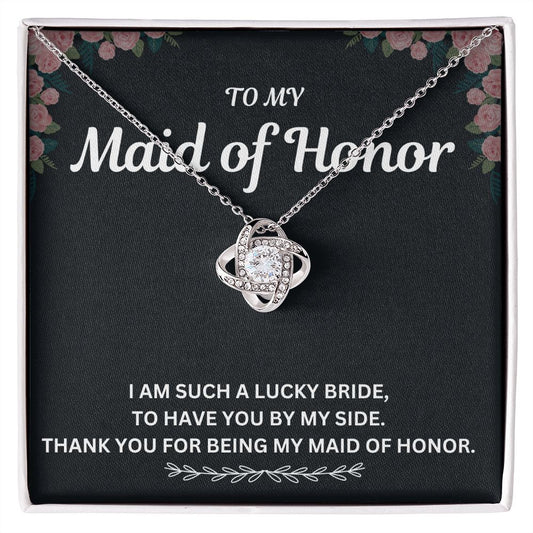 Elegant Maid of Honor Necklace - A True Friend Deserves the Best - A Heartfelt Gift for Your Maid of Honor