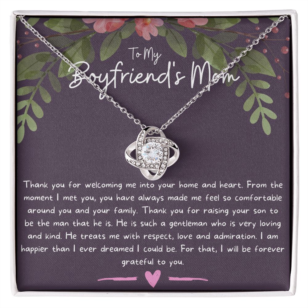 To My Boyfriend's Mom Necklace - Meaningful Boyfriend Mom Gift for Mother's Day and Beyond - The Perfect Necklace for Your Boyfriend's Mom