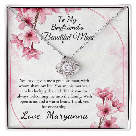 Boyfriend Mom Necklace, Gift for Boyfriend Mother, Birthday Gift, Boyfriends Mom Christmas Gift, Mothers Day Gift for Boyfriends Mom VC2311 (Custom 2)