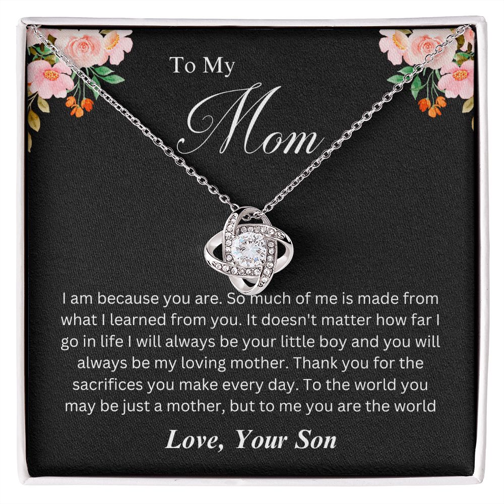 To my Mom Necklace, Love Knot Necklace, Mom Necklace from Son B0BY8QQ6YK