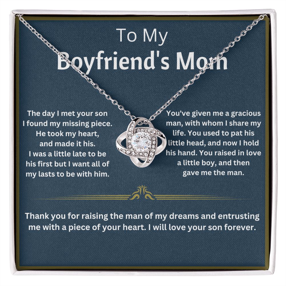 To My Boyfriend's Mom Necklace - A Thoughtful Gift of Gratitude and Love - A Gift of Love and Affection