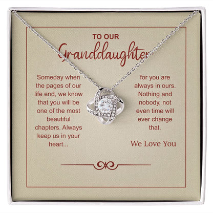 To Our Granddaughter, Love Knot Necklace ttstore-0712-1x11 B0BPBGMB79