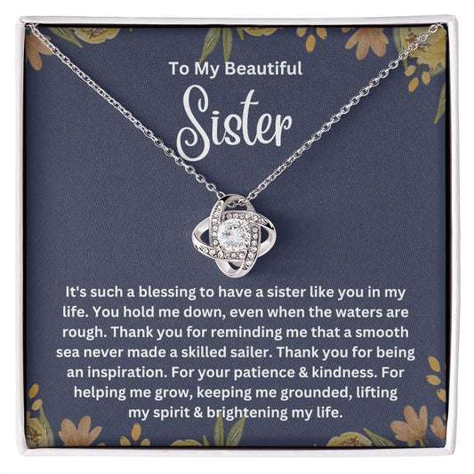 Meaningful Sisters Necklace with Personalized Message Card - Thoughtful Gift for Sisters - Meaningful Gift for Sisters from Sister
