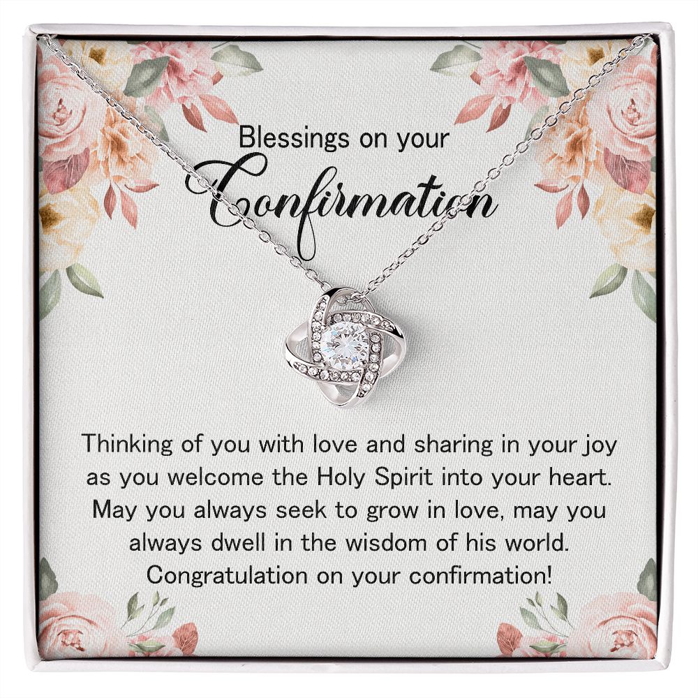 Confirmation Gift for Girls, Cubic Zirconia Necklace, Holy Confirmation Teenage Girls B0BLBGZLXQ