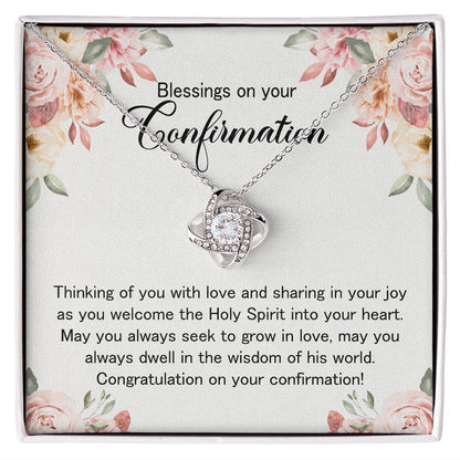 Confirmation Gift for Girls, Cubic Zirconia Necklace, Holy Confirmation Teenage Girls B0BLBGZLXQ