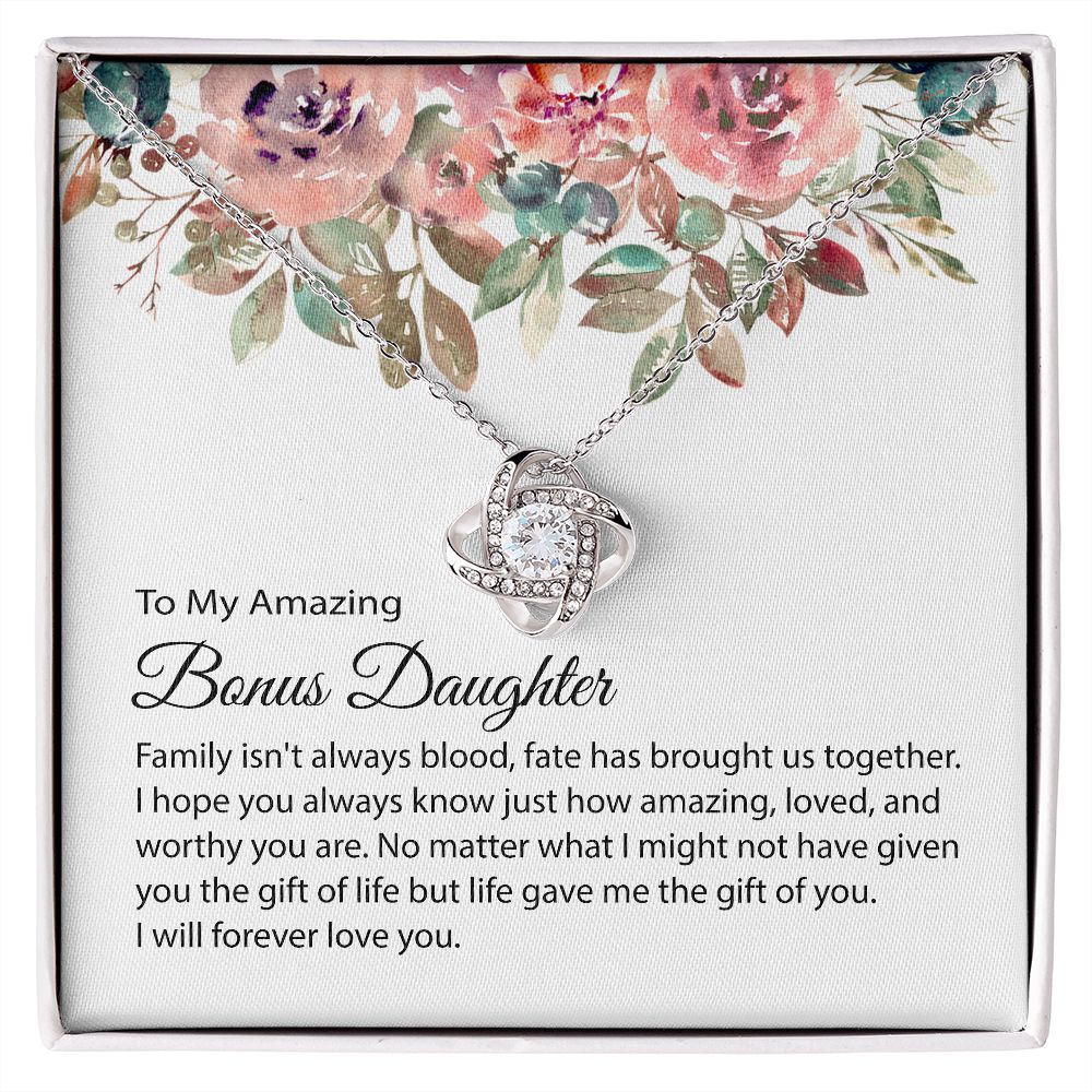 Bonus Daughter Gift, To my Bonus Daughter, Bonus Daughter Necklace JWSN-110742 B0BLP8YQV4