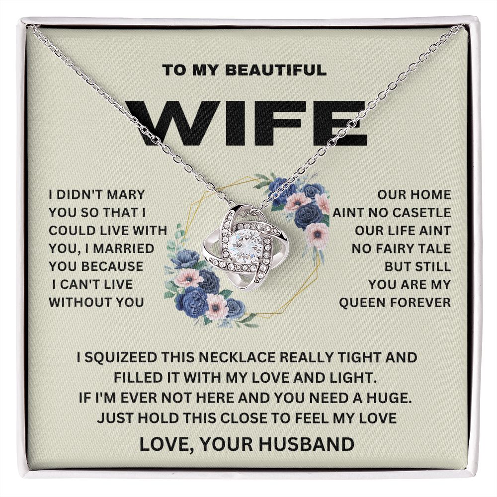 "You Are My Forever" Wife Necklace - A Romantic Gift for Anniversaries, Valentine's Day, or Birthdays - Elegant Design for Any Occasion - From Husband to Wife