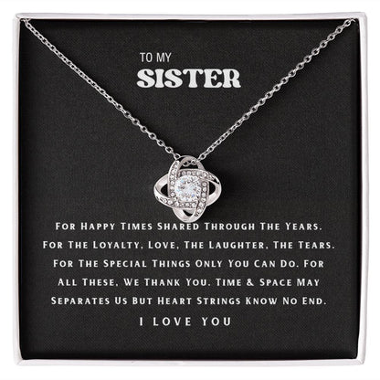 To My Sister Necklace B0BPN6CMV5