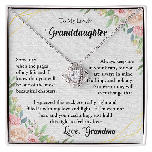 Necklace for Granddaughter From Grandma Granddaughter Gifts From Grandma Necklace Granddaughter Jewelry Box Love Knot Necklace