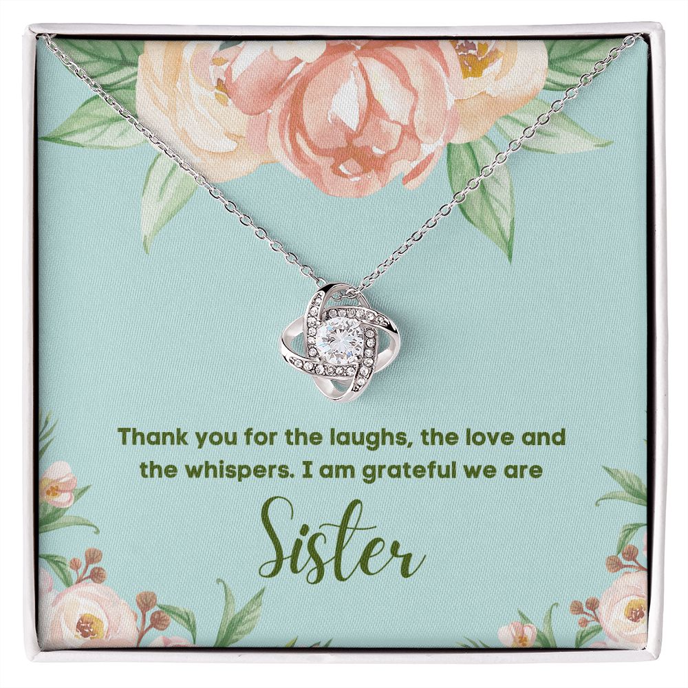 Sisters Necklace with Personalized Message Card - Meaningful Gift for Sister - A Heartfelt Gift to Brighten Your Loved One's Day
