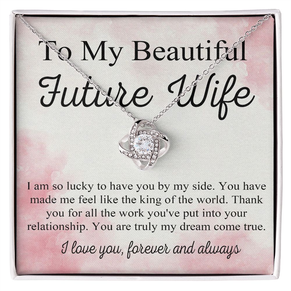 To My Future Wife Love Knot Necklace B0B7L747H4