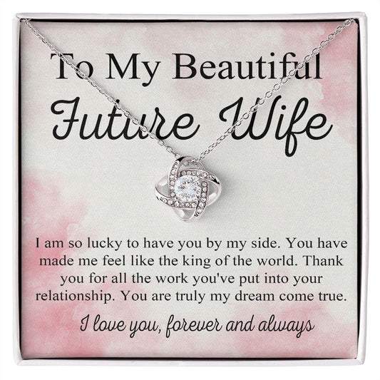 To My Future Wife Love Knot Necklace B0B7L747H4