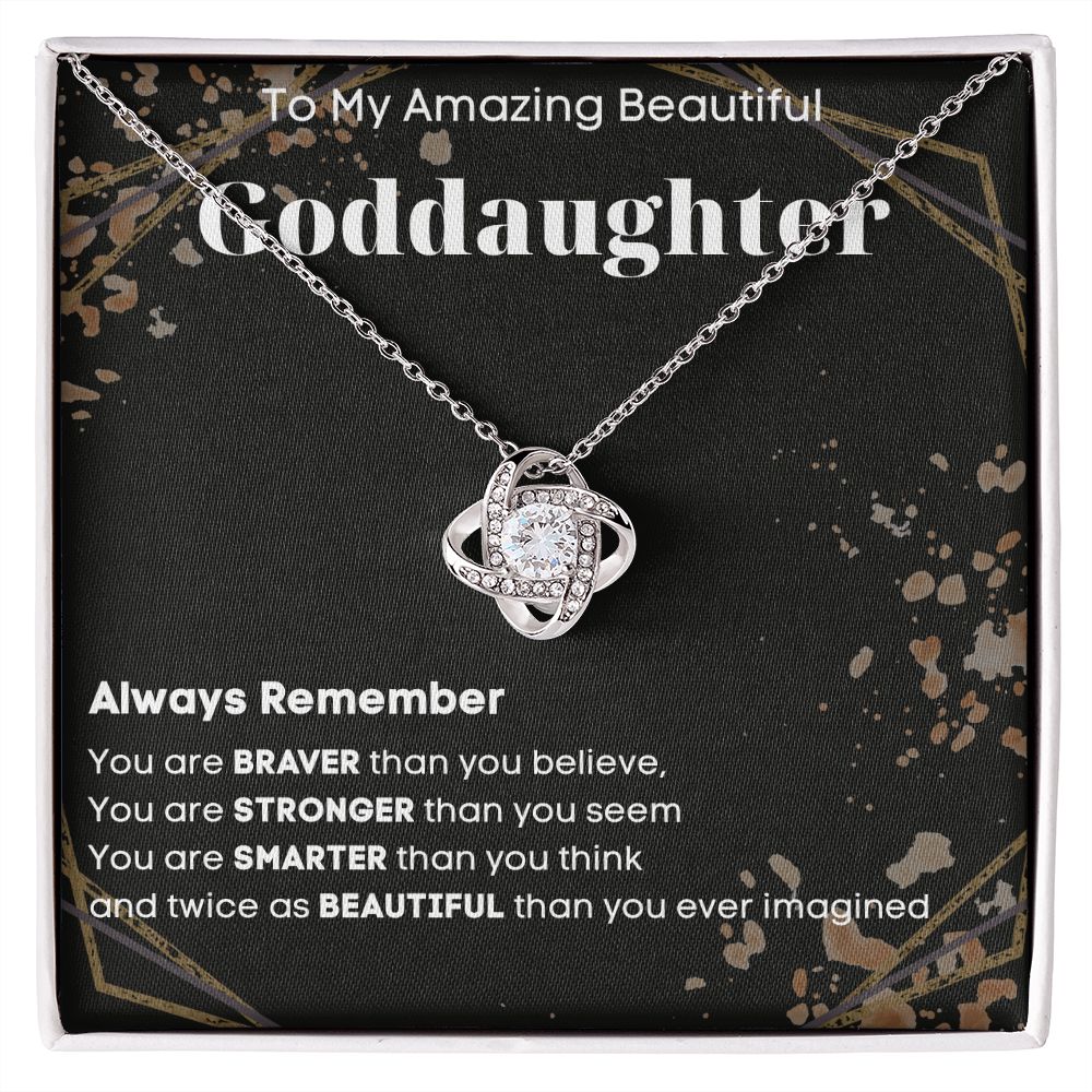 Goddaughter Gift from Godmother - Beautiful Necklace with Heartwarming Message Card - Thoughtful Necklace and Personalized Message Card Combo