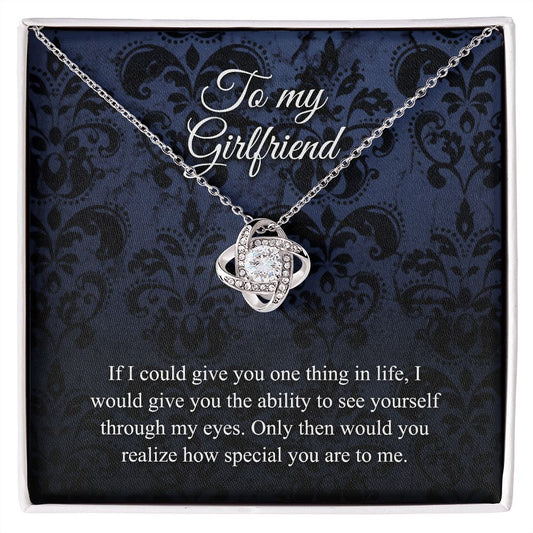 Love Knot Necklace To My Girlfriend Gifts From Boyfriend, B0BQJRQR6N