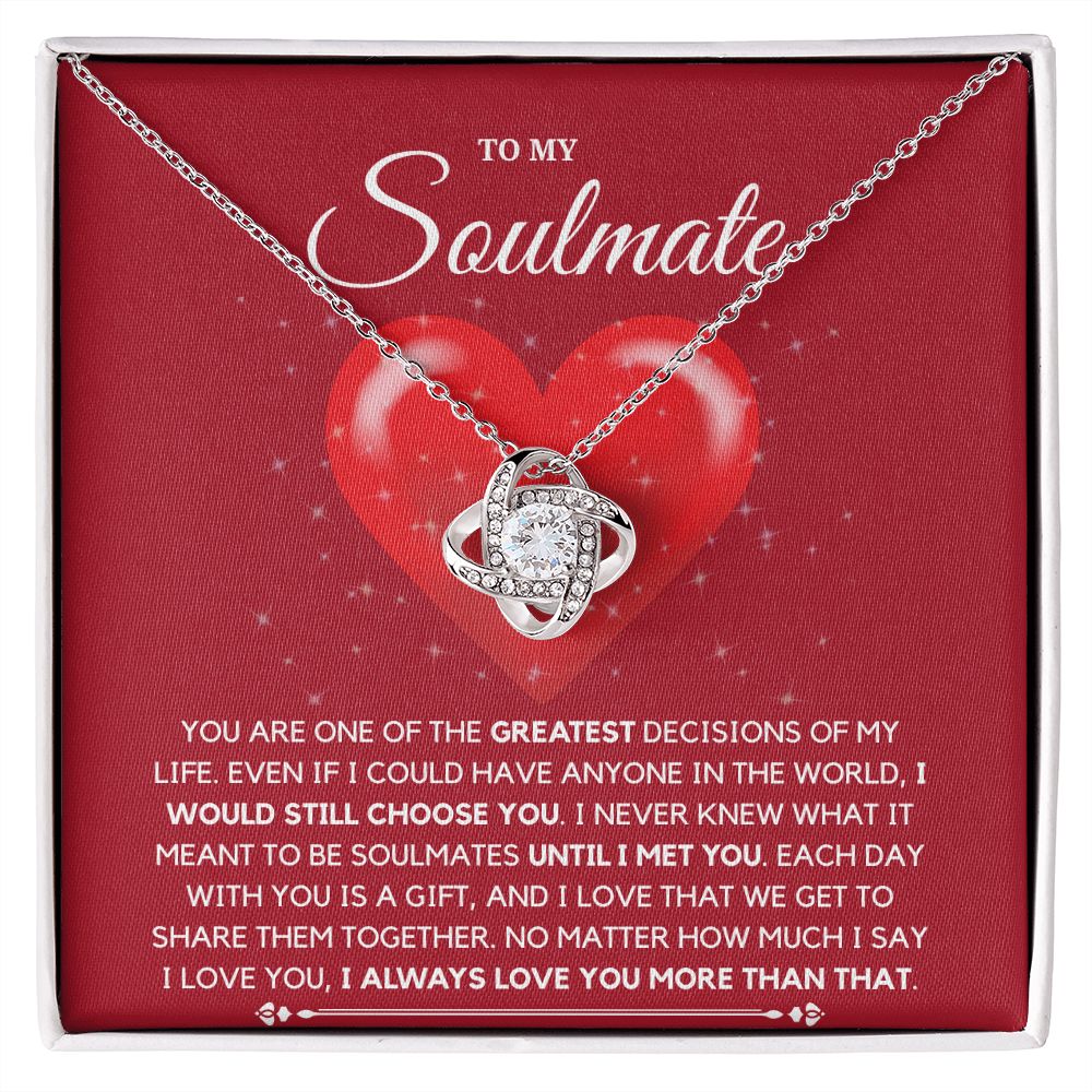 To My Soulmate Necklace: A Meaningful Gift for Your One True Love, Soulmate Gift, Love Necklace Gifts Hers, Gift For Love Of My Life SNJW23-270213