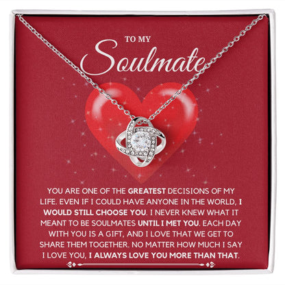 To My Soulmate Necklace: A Meaningful Gift for Your One True Love, Soulmate Gift, Love Necklace Gifts Hers, Gift For Love Of My Life SNJW23-270213