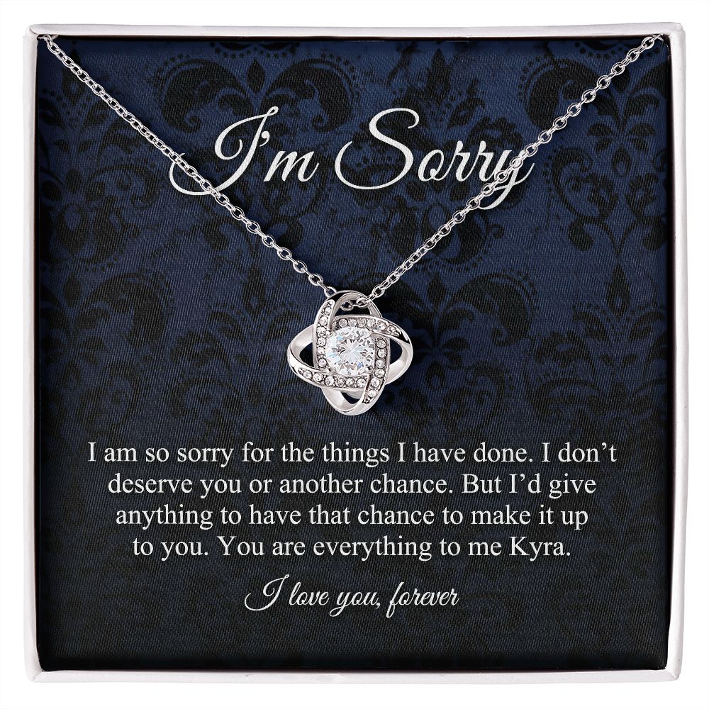 Love Knot, Apology Gift For Her, Forgiveness Gift, I'm Sorry Necklace JWSN110634 (Custom 1512)