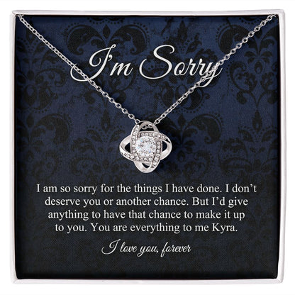 Love Knot, Apology Gift For Her, Forgiveness Gift, I'm Sorry Necklace JWSN110634 (Custom 1512)