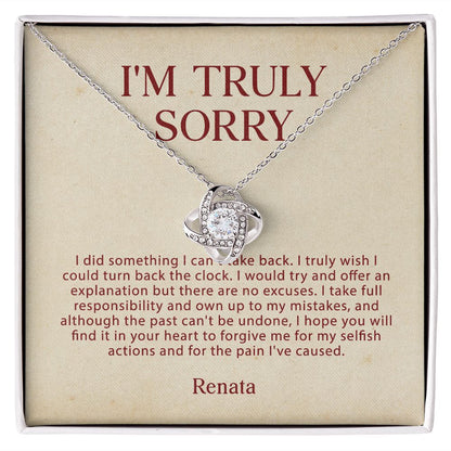 I'm Sorry Gift, Sorry Card, Apology Necklace, Sorry Gift Wife, Sorry Gift Girlfriend, Sorry Gift Friend, Forgive me Jewelry, Sorry Partner JWSN110638 (Custom)