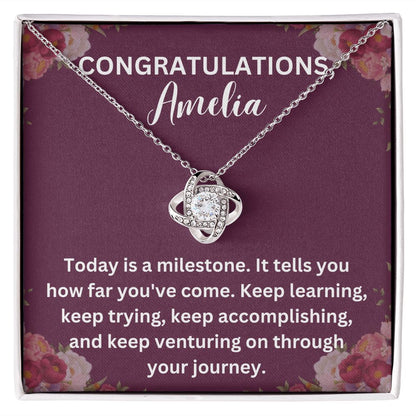 Class of 2023 Graduation Necklace for Best Friend - Personalized Pendant Gift Idea