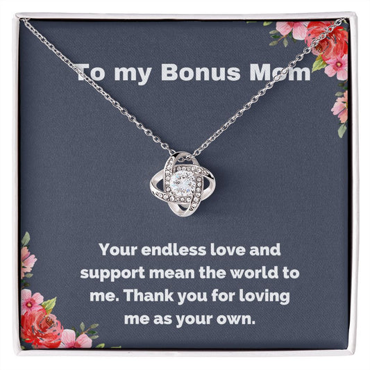 "Bonus Mom Birthstone Necklace - Customize with Your Step-Mom's Birthstone for a Thoughtful Present"
