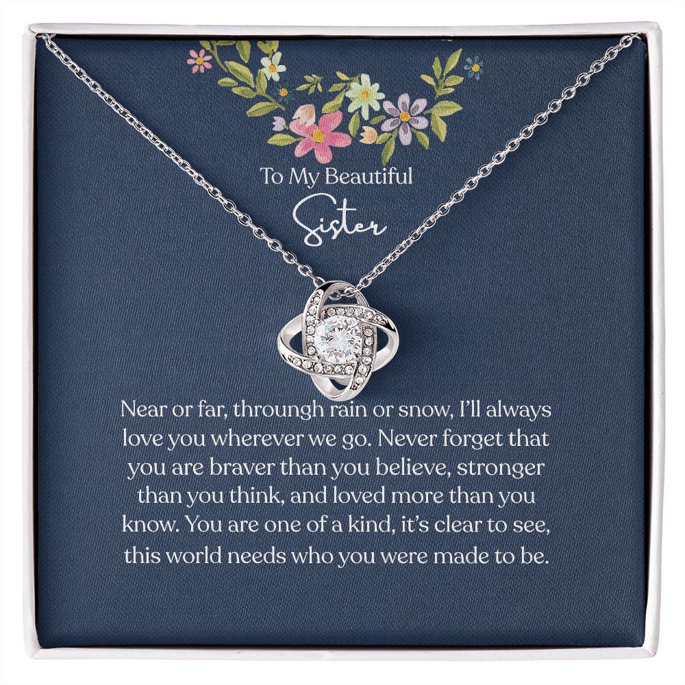 Love Knot Necklace To My Sister Gift For Sister's Birthday Gift From Brother ttstore-1012-01x1 B0BPN65QBS