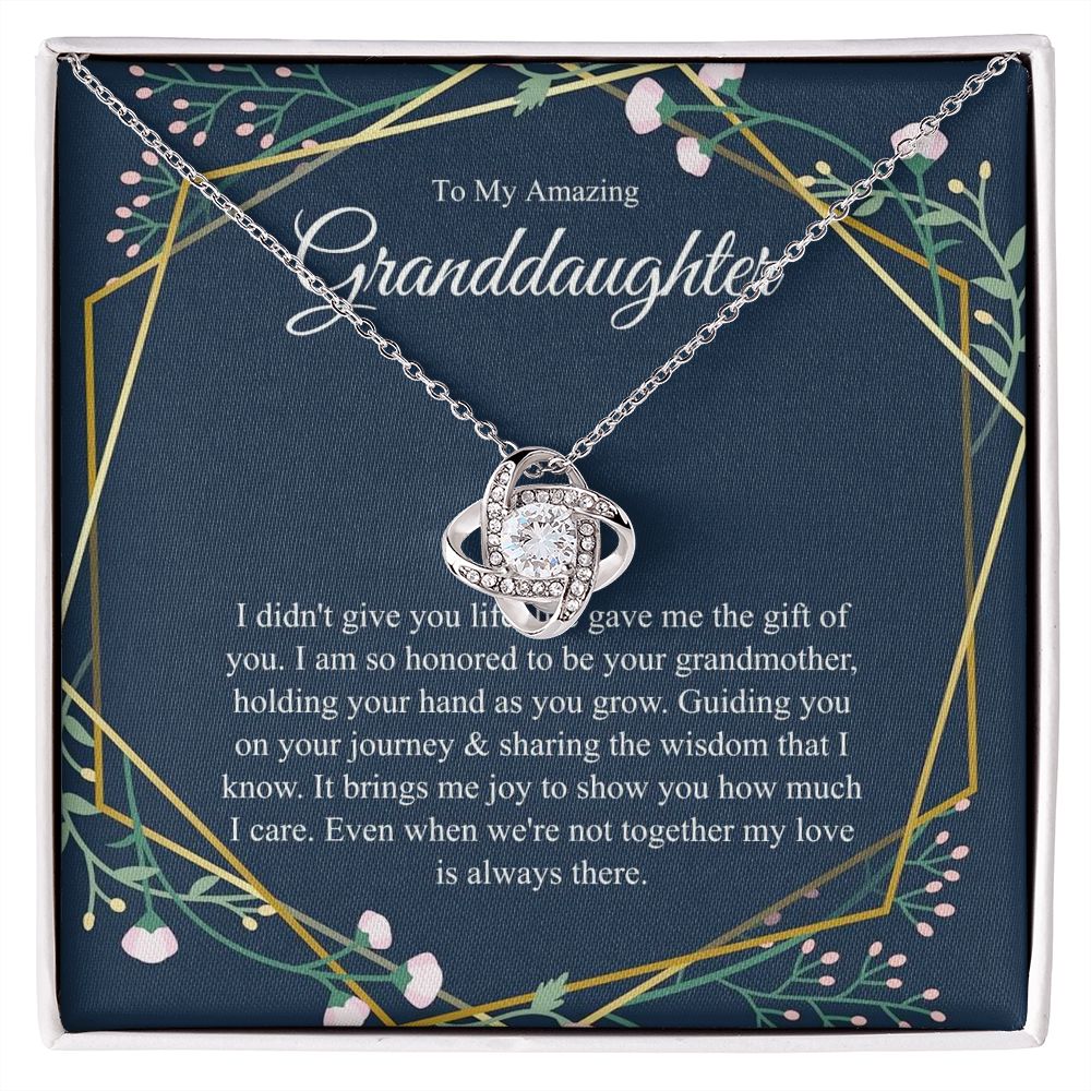 Love Knot, To My Granddaughter Gift From Grandmother,Grandma And Granddaughter Necklace, Granddaughter Mother's Day Gift, Granddaughter Gift 07121sweetgift ttstore-0712-1x9