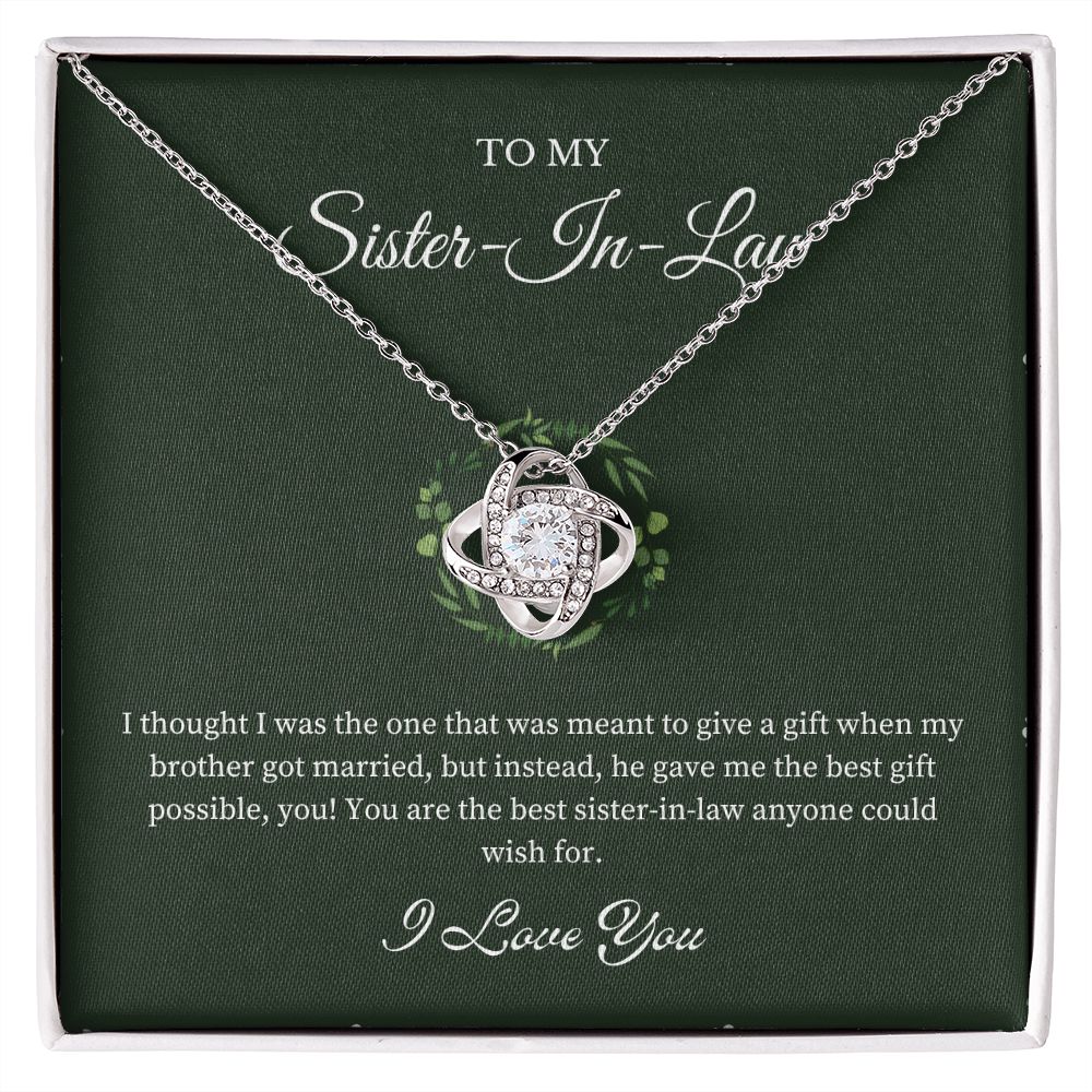 To My Sister-In-Law Necklace - Elegant Gift with a Meaningful Message, Sister in Law Gift from Bride, Gift for Sister in Law SNJW23-240207