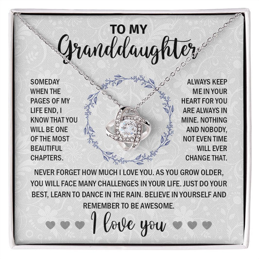 To My Granddaughter Necklace Gift on Birthday, Graduation, Christmas & more from Grandma & Grandpa