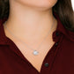 JWSHINEE To My Soulmate Necklace For Women 14K White Gold Plated Elegant Water Drop Gifts For Her