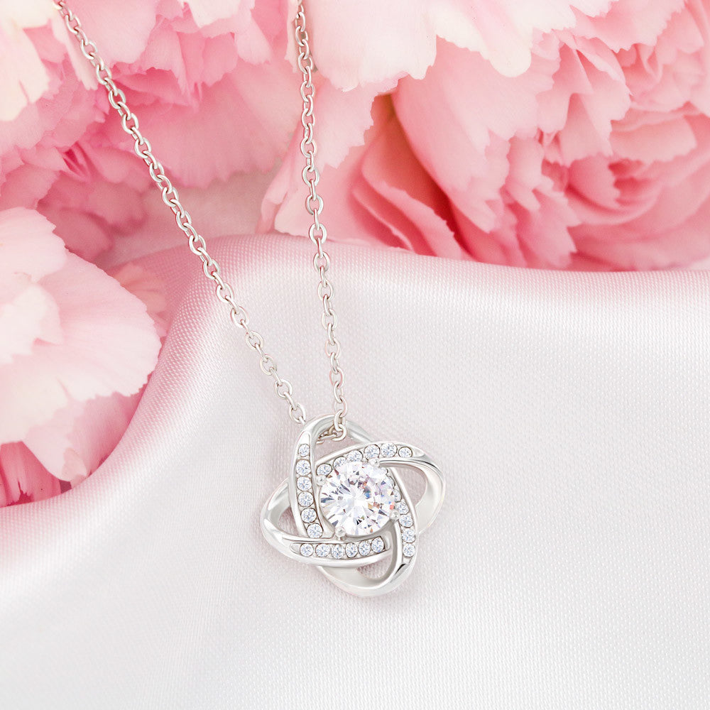 JWSHINEE To My Soulmate Necklace For Women 14K White Gold Plated Elegant Water Drop Gifts For Her