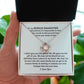 To My Bonus Daughter Love Knot Necklace Gift - Life gave me the gift of you