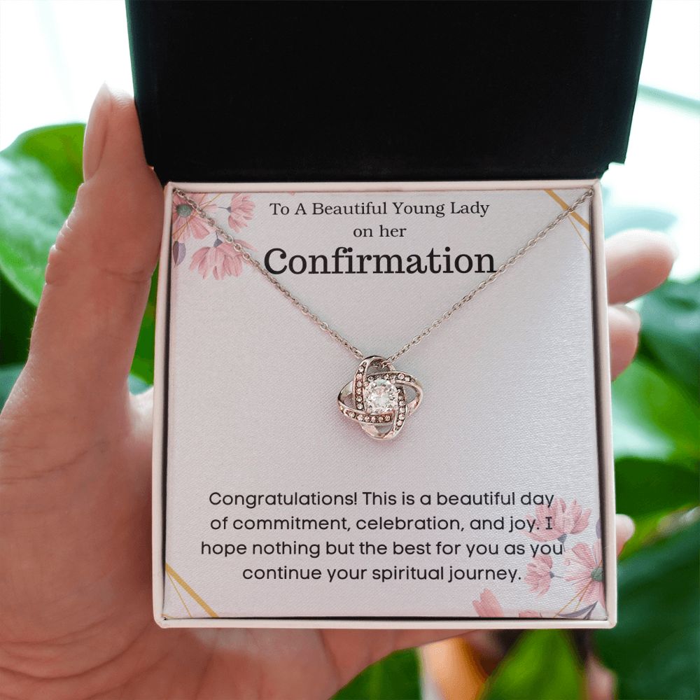 The Meaningful Confirmation Gifts for Your Loved Ones, Confirmation Gifts for Girls, Personalized Gifts for Her, Love Knot, Confirmation Necklace SNJW23-280206