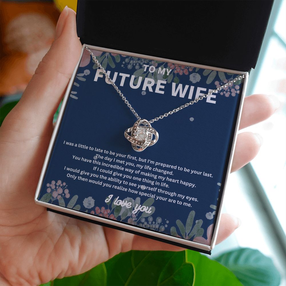 "Unique Future Wife Necklace - Thoughtful Fiancé Gift for Her | To My Beautiful Future Wife Message Card Included"