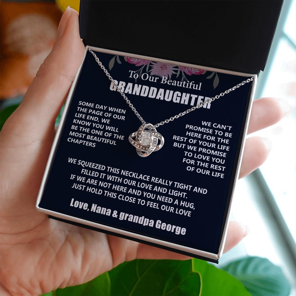Meaningful Teenage Or Young Adult Granddaughter Necklace Gifts From Grandma & Grandpa - Christmas Birthday Holiday Gifts For Granddaughter - SPNKJW-110504 (Custom)