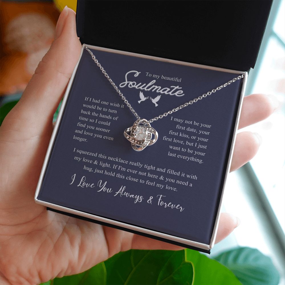 To My Soulmate Necklace, Soulmate Necklace Gift For Her, Love Necklace Gifts Hers, Gift For Love Of My Life, Soulmate Jewelry Valentines Day SNJW110914