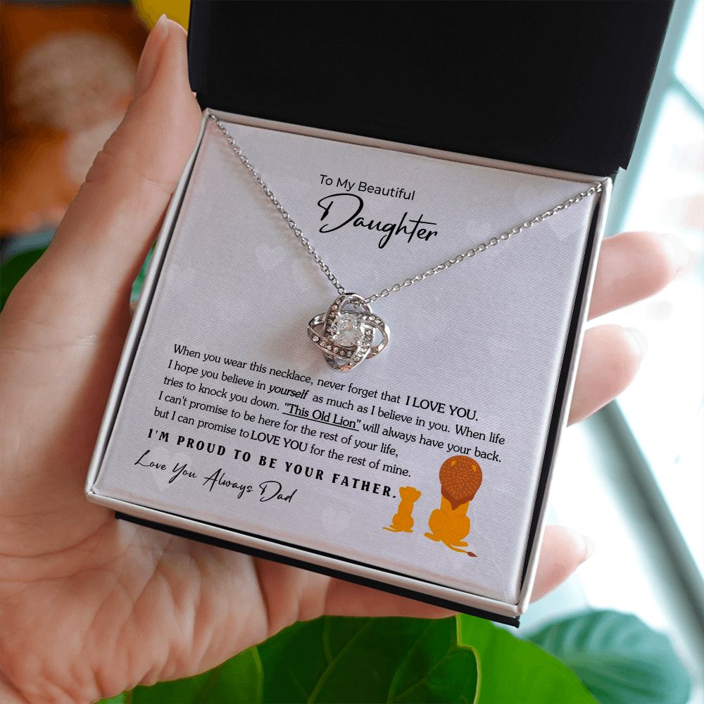 To My Beautiful Daughter Necklace, Daughter Gift from Dad, Father Daughter Gift, Christmas Gift, Unique Daughter Birthday Graduation Gift SNJW110703
