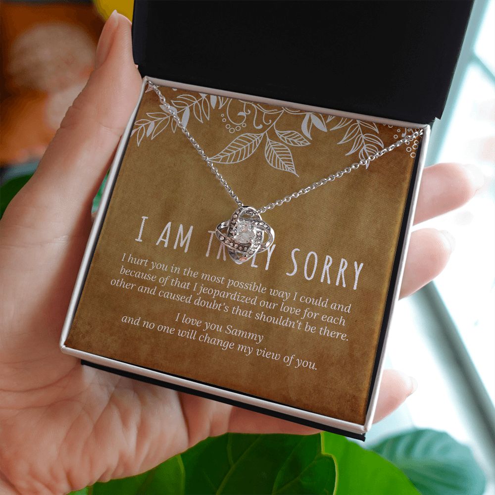 I'm Sorry Gift, Sorry Card, Apology Necklace, Sorry Gift Wife, Sorry Gift Girlfriend, Sorry Gift Friend, Forgive me Jewelry, Sorry Partner