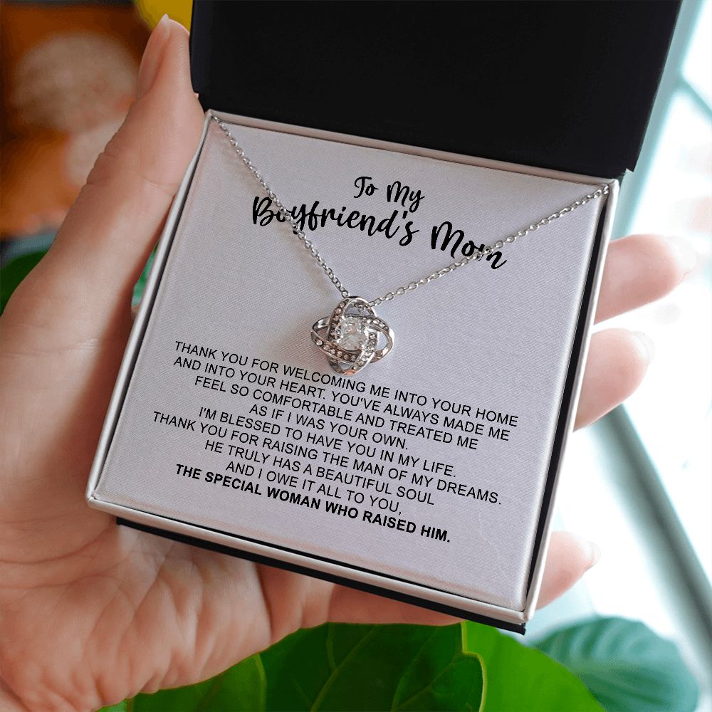 To My Boyfriend's Mom Gift for Boyfriend's Mom, Future Mom Gift | Love Knot Necklace 03123 ttstore-0312-03x30 B0BNXHMKP5