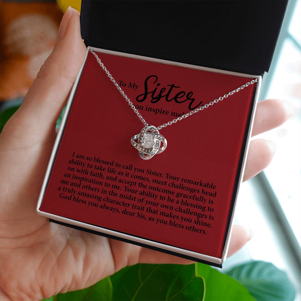 The Love Knot Necklace Sister Gift B09QFPVFDL