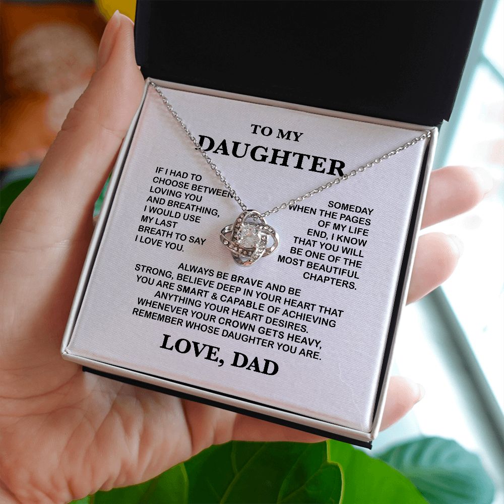 To My Daughter Necklace from Dad, Birthday Gifts For Daughter Necklace,  Gifts For Daughter From Dad,