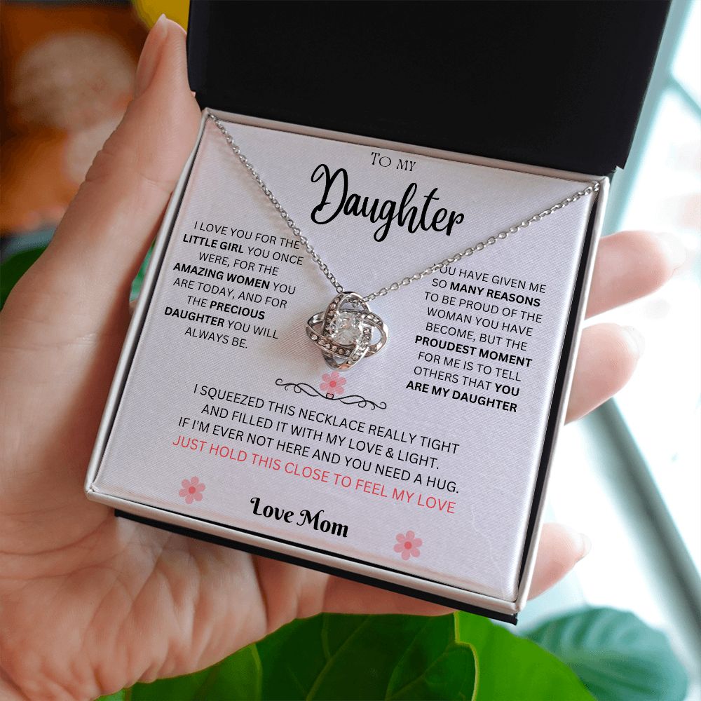 Mother Daughter Necklace with Message Card - Meaningful Gift for Daughter from Mom - Mother Daughter Necklace