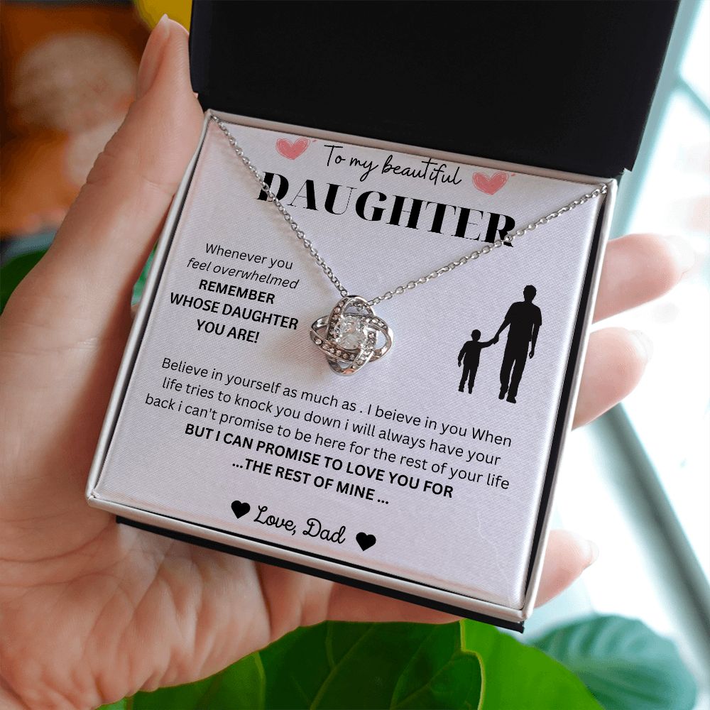 Father Daughter Necklace - "Unconditional Love" Necklace - A Token of Your Endless Love for Your Daughter