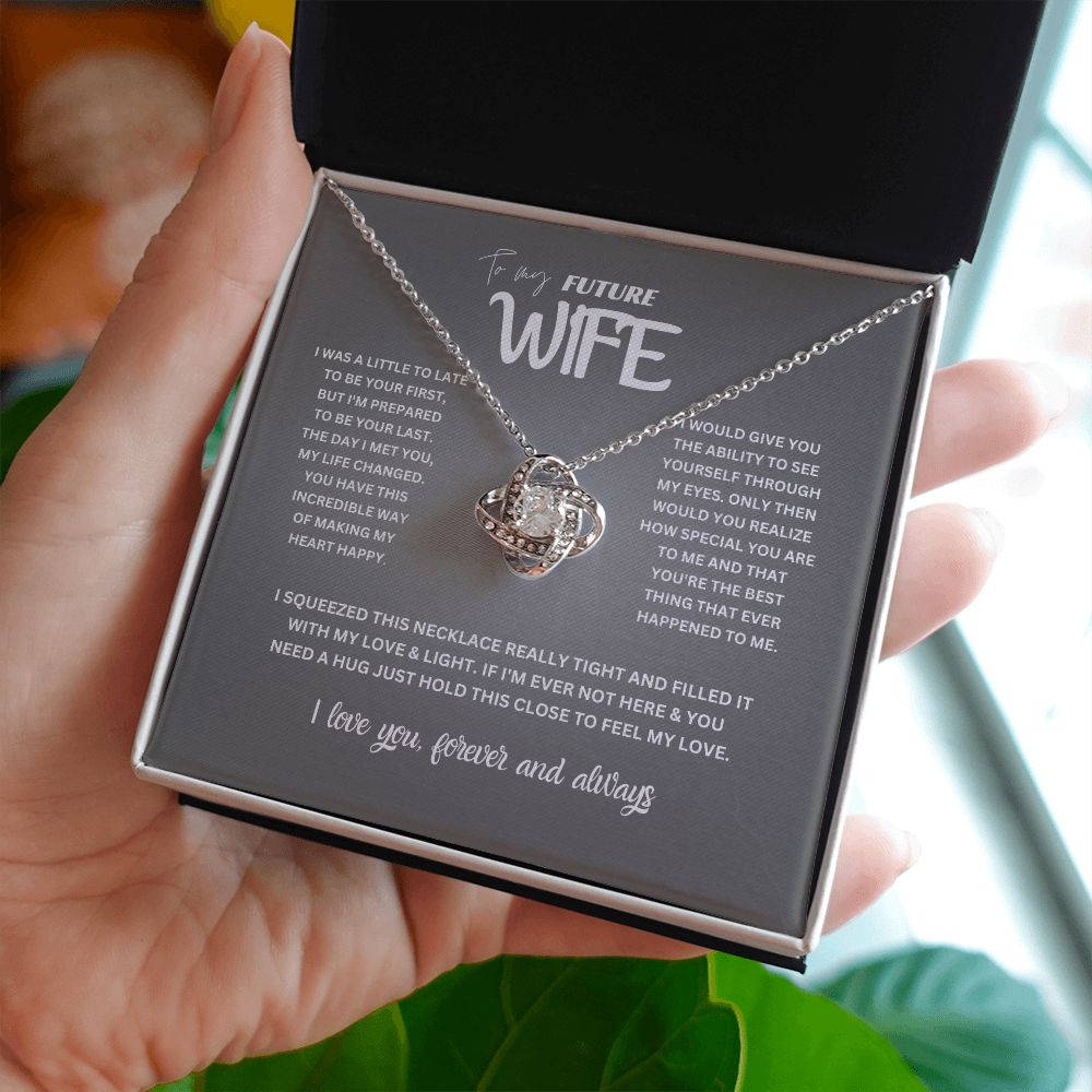 To My Beautiful Future Wife Necklace - A Thoughtful Gift for Your Fiancé | Unique Message Card Included"